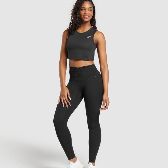 Gymshark Training Crop Tank Size XXL Black NWT in Packaging - Picture 4 of 6